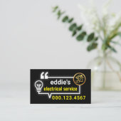 Electric Bulb Circuit Bubble Speech Visitekaartje (Staand voorkant)