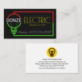 Electric Bulb Wiring Circuit Frame Visitekaartje (Voorkant / Achterkant)