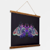 Electric Butterfly Abstract Nature Art  Hangend Wandkleed (Gebogen)