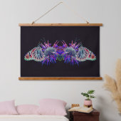 Electric Butterfly Abstract Nature Art  Hangend Wandkleed (Slaapkamer)