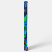 Electric Chaos gedurfde neon abstracte verfsplash Samsung Galaxy Hoesje (Linkerkant)