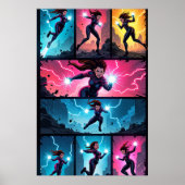 Electric Chaos Pop Art Poster (Voorkant)