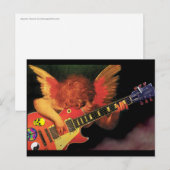 Electric Cherub met gitaar briefkaart (Voorkant / Achterkant)