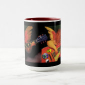 Electric Cherub tweetonige koffie-mok. Mok (Midden)