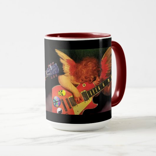 Electric Cherub tweetonige koffie-mok. Mok (Voorkant rechts)