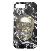 Electric Chrome Skull iPhone 7 Hoesje (Achterkant)