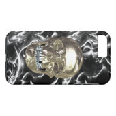 Electric Chrome Skull iPhone 7 Hoesje (Achterkant (Horizontaal))