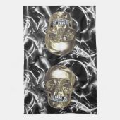 Electric Chrome Skull Kitchen Towel Theedoek (Verticaal)