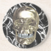 Electric Chrome Skull Onderzetter (Voorkant)