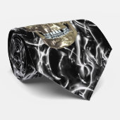 Electric Chrome Skull Stropdas (Opgerold)