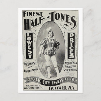 "Electric City Engraving Advertisement" Briefkaart