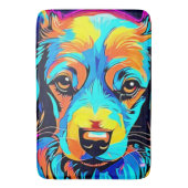 Electric Color Pop Canine Art Badmat (Voorkant Verticaal)