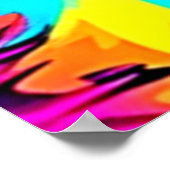 Electric Color Pop Canine Art Poster (Hoek)