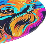 Electric Color Pop Canine Art Snijplank (Hoek)