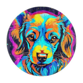 Electric Color Pop Canine Art Snijplank