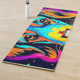 Electric Color Pop Canine Art Yogamat