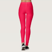 Electric Crimson Solid Color Leggings (Achterkant)