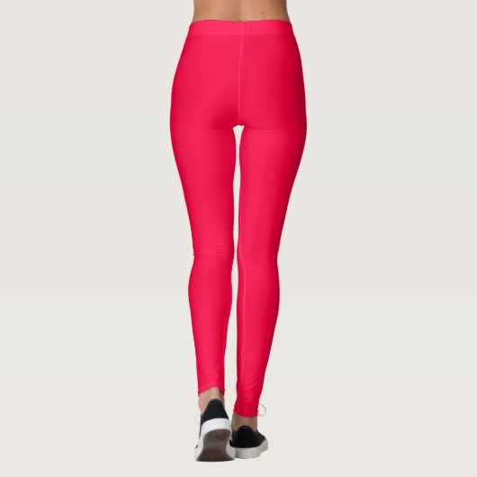 Electric Crimson Solid Color Leggings (Achterkant)