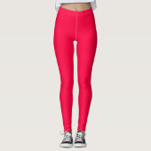 Electric Crimson Solid Color Leggings (Voorkant)