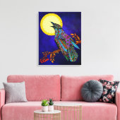 Electric Crow Canvas Afdrukken (Insitu (Woonkamer))