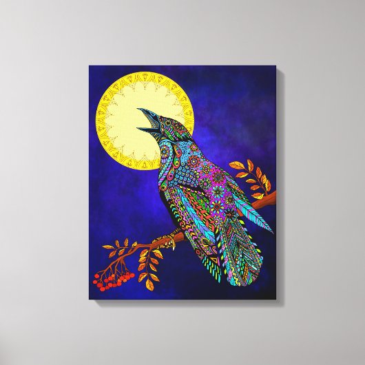 Electric Crow Canvas Afdrukken (Voorkant)