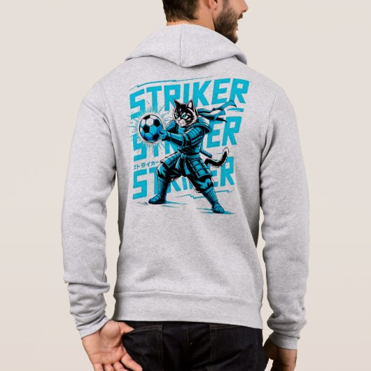 Electric Cyber Samurai Cat Hoodie - For Gamers (Achterkant)