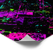 Electric Cyberpunk Texture: Seamless Neon Signal Poster (Hoek)