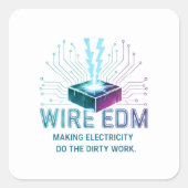 Electric Discharge Machining Phone Case Vierkante Sticker (Voorkant)