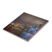 Electric Dreams - Futuristic Shanghai Skyline, A C Tegeltje (Zijkant)