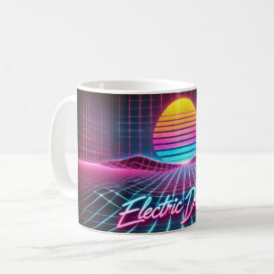 Electric Dreams Retro Neon Mok – geïnspireerd op d
