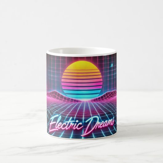 Electric Dreams Retro Neon Mok – geïnspireerd op d (Center)