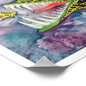 "Electric Ed" vis met een standvastigheid Poster (Hoek)