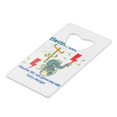 Electric EEL Can Generate 600 Volts Creditkaart Flessenopener (Voorkant Gekanteld)