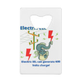 Electric EEL Can Generate 600 Volts Creditkaart Flessenopener (Achterkant)