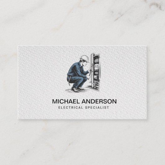 Electric Electrical Electrician Professional  Visitekaartje (Voorkant)