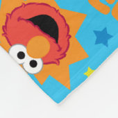 Electric Elmo Pattern Fleece Deken (Hoek)