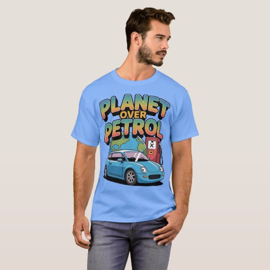 electric EV driver go electric clean energy eco fr T-shirt (Voorkant volledig)