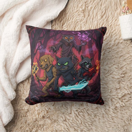 Electric Fantasy Animal Warrior Art Kussen (Deken)