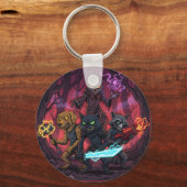 Electric Fantasy Animal Warrior Art Sleutelhanger (Achterkant)