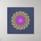 Electric Flower – Symmetrical Color Wave Canvas Afdruk (Voorkant)