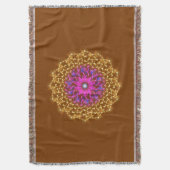 Electric Flower – Symmetrical Color Wave Deken (Voorkant Verticaal)