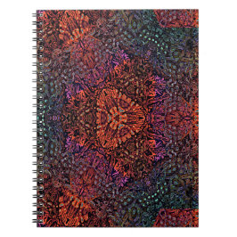 Electric Fractal Kaleidoscope Abstract Design Notitieboek