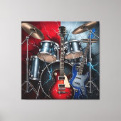 Electric Fury of Rock Canvas Afdruk (Voorkant)