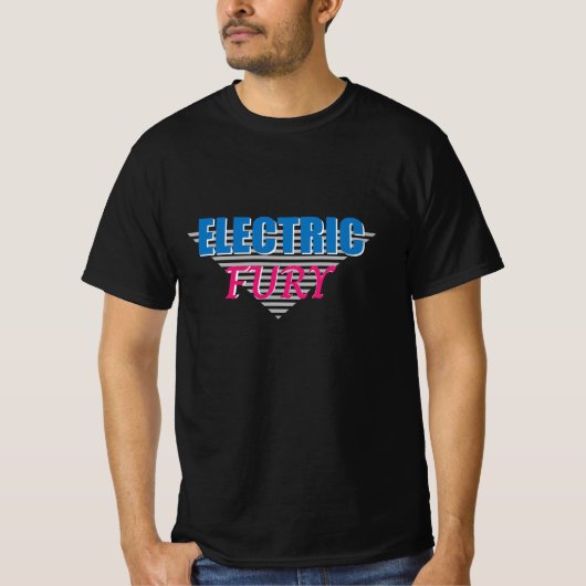 Electric Fury Synthwave Neon T-shirt (Voorkant)