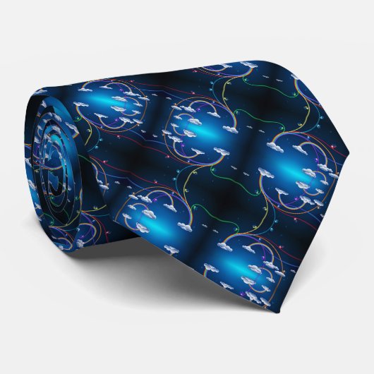 Electric Gentleman's Satin Cloud Square Stropdas (Opgerold)