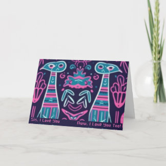 Electric Geometrics Doddle Sisterly Love Kaart