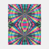 Electric Geometry Radio Waves & Sunrays Art Deco Fleece Deken (Voorkant)
