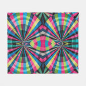 Electric Geometry Radio Waves & Sunrays Art Deco Fleece Deken (Voorkant (Horizontaal))