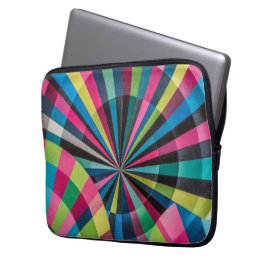 Electric Geometry Radio Waves & Sunrays Art Deco Laptop Sleeve