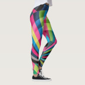 Electric Geometry Radio Waves & Sunrays Art Deco  Leggings (Rechts)